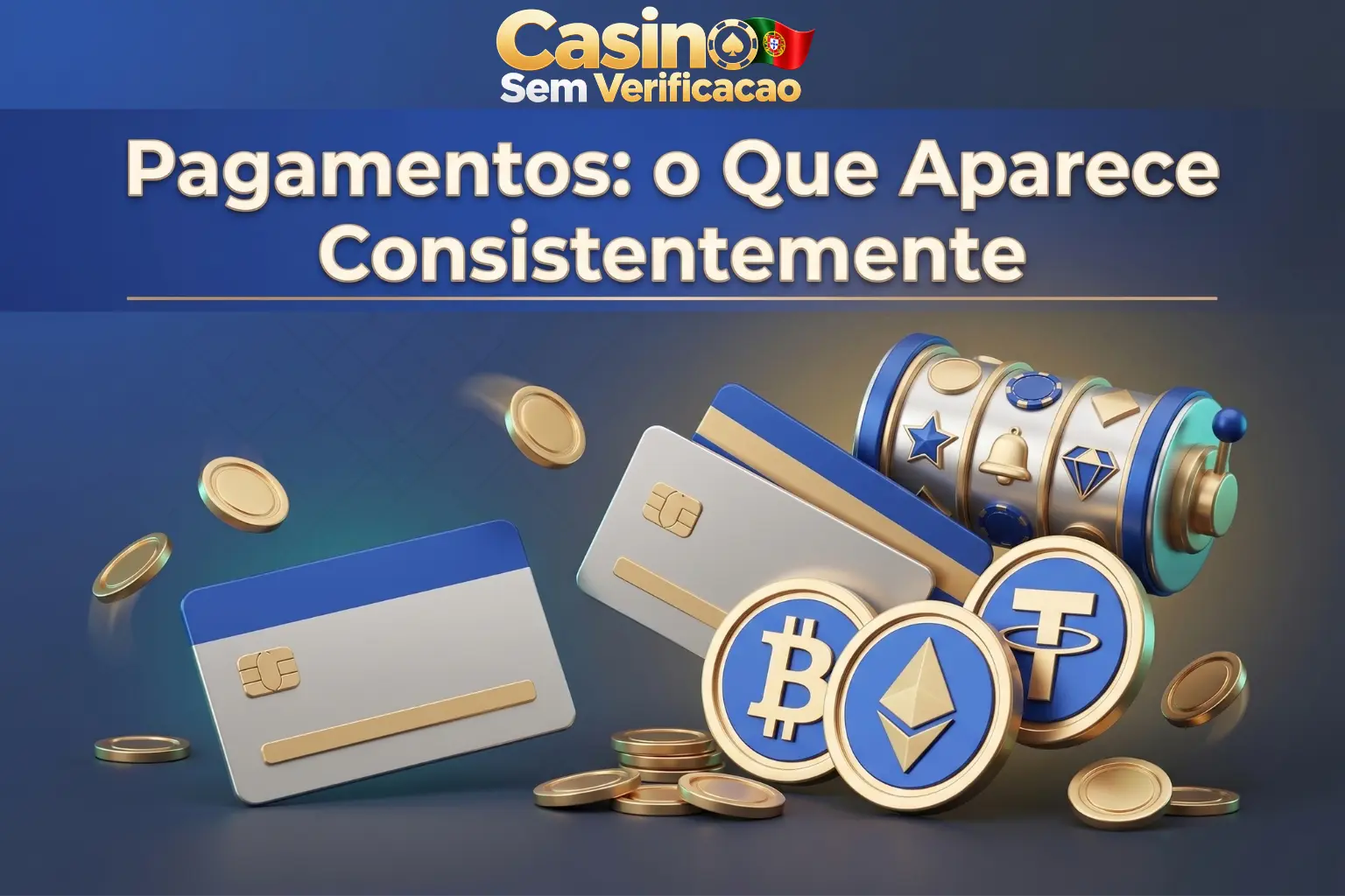 Pagamentos sem verificação incluem criptomoedas, cartões pré-pagos e carteiras.